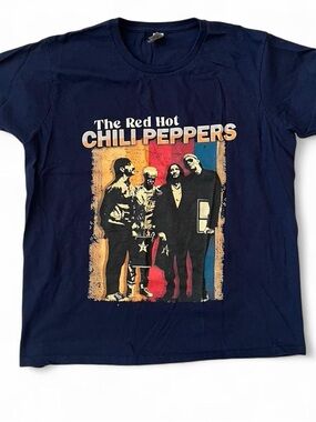 Gildan Navy Red Hot Chili Peppers Graphic Tee